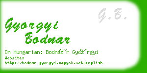 gyorgyi bodnar business card